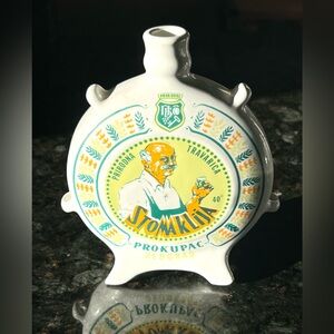 VINTAGE 70’s Procupac Beograd ceramic brandy bottle/decanter 🇷🇸 Serbian